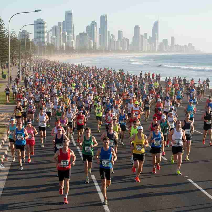 Runners at the Gold Coast Marathon